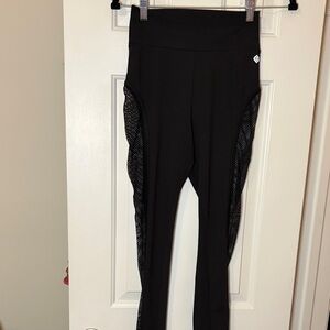 Fashion Nova Black Leggings with Mesh Detail